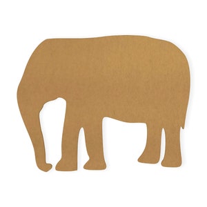 Decoração recortada de elefante, decalque de berçário, arte de parede de elefante, papelão de qualidade, pronto para pintar