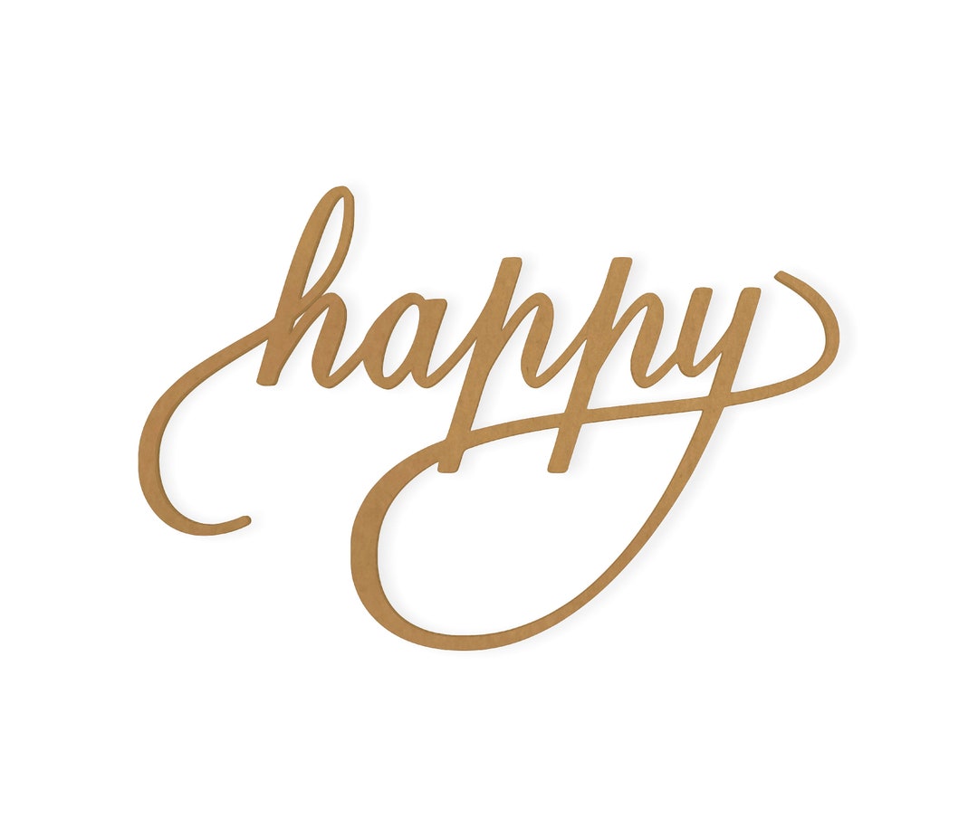 Happy Word Cutout, Cardboard DIY Decor (5 to 36 Inches) - Etsy