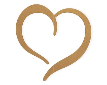 Heart Wall Decor Cut Out - DIY Paintable Cardboard
