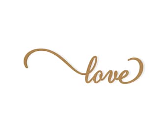 Love Wall Decor: Cardboard Word Cutout (Multiple Sizes Available)