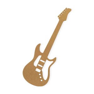 Guitare - Guitare découpée, oeuvre d'art murale guitare, décoration d'intérieur, suspension murale, découpe dans du carton de qualité, disponible de 5 à 42 pouces