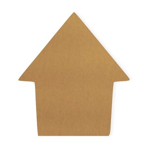 Recorte de casa, decalque de casa, recorte, arte de parede, decoração de casa, suspensão de parede, papelão de qualidade, pronto para pintar