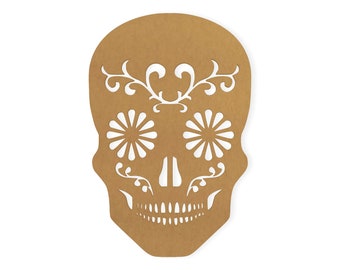 Sugar Skull, Cut Out, Wall Art, Home Decor, Wall Hanging, Cut From Quality Cardboard, Available from 5 to 42 Inches