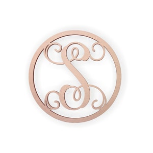 Wooden Monogram Letter &quot;S&quot; - Large or Small, Unfinished, Cursive Wooden Letter - Perfect for Crafts, DIY, Weddings - Sizes 1&quot; to 36&quot;