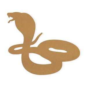 Arte de parede de cobra, cobra, decoração de répteis, papelão de qualidade, pronto para pintar