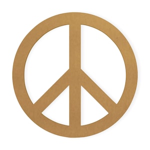 Símbolo de la paz, recortado, arte de pared, decoración del hogar, colgante de pared, cortado de cartón de calidad, disponible de 5 a 42 pulgadas