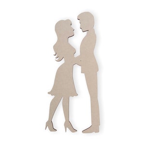 Hombre y mujer - Recortado, Arte de pared, Decoración del hogar, Colgante de pared, Cartón de calidad, Listo para pintar