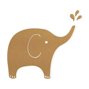 Elefante para decoração de berçário, recorte, arte de parede, decoração de casa, suspensão de parede, corte de papelão de qualidade, disponível de 5 a 42 polegadas