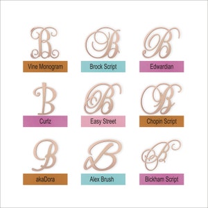 B Cake Topper for Weddings Birthdays and Baby Showers - Paintable Wood 5in Tall with 2in Prongs