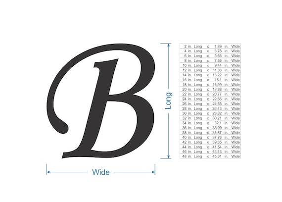 Cursive Wooden Letter b, Unfinished, Unpainted Perfect for Crafts, DIY,  Nursery, Kids Rooms, Weddings Sizes 1 to 36 