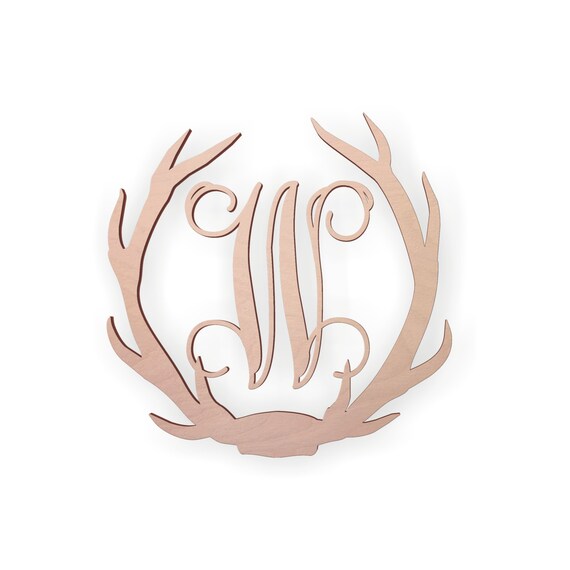 Wooden Antler Monogram Letter w for Wall Decor or | Etsy