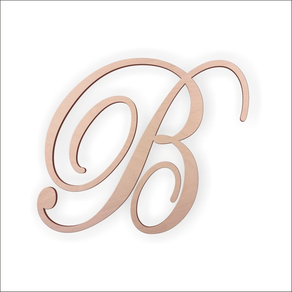 Cursive Wooden Letter b, Unfinished, Unpainted Perfect for Crafts, DIY,  Nursery, Kids Rooms, Weddings Sizes 1 to 36 