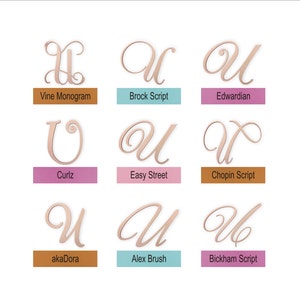 Large or Small Unfinished Wooden Letter U - Perfect for Crafts DIY Nursery Kids Rooms Weddings