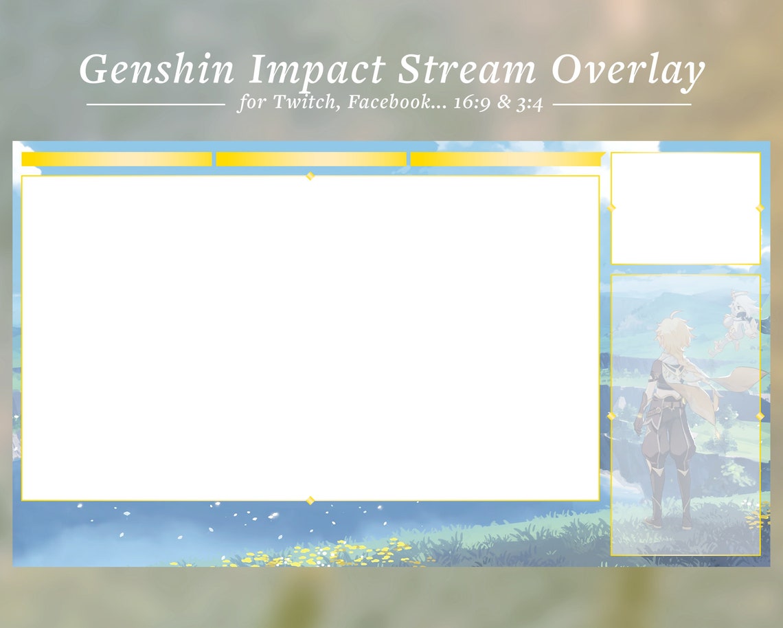Genshin Impact Twitch Stream Overlay Layout Etsy