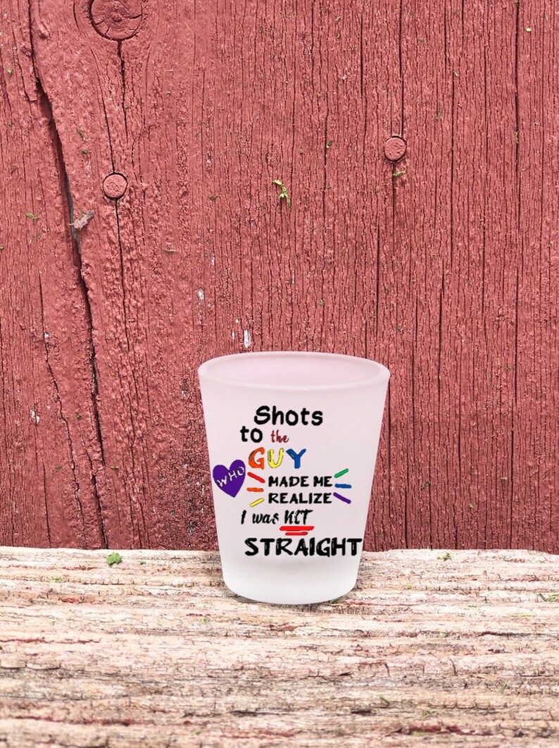 Gay Pride Shot Glass Boyfriend Gift Gay Couple Gay Shot Etsy
