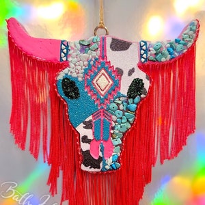 Aztec Bull Steer Skull Car Freshie- Air Freshener