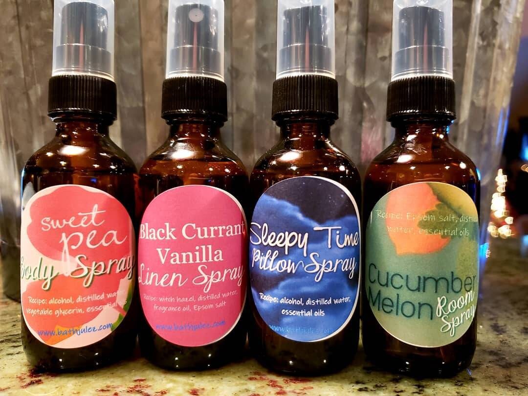 Essential Oil Body Spray - 1 oz & 4 oz size spray bottles available