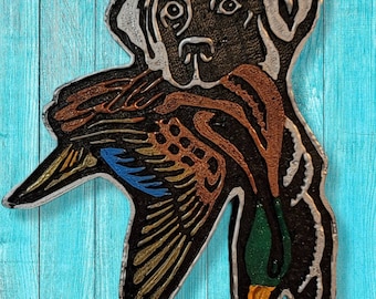 Hunting Dog with Duck Freshie - Car Air Freshener