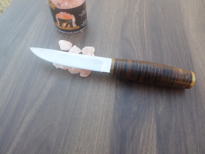 Custom Hand Made3/8x9 D2 Tool Steel Hunting Knife With Leather Sheath image 9