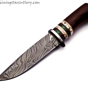 Custom Hand Forged Damascus Steel Bowie  Knife W/SheathDHK09