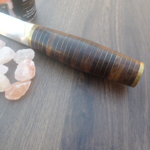 Custom Hand Made3/8x9 D2 Tool Steel Hunting Knife With Leather Sheath image 6