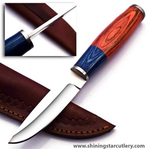 Custom Hand Made  D2  Tool Steel Knife W/Leather Sheath