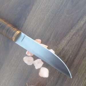 Custom Hand Made3/8x9 D2 Tool Steel Hunting Knife With Leather Sheath image 8