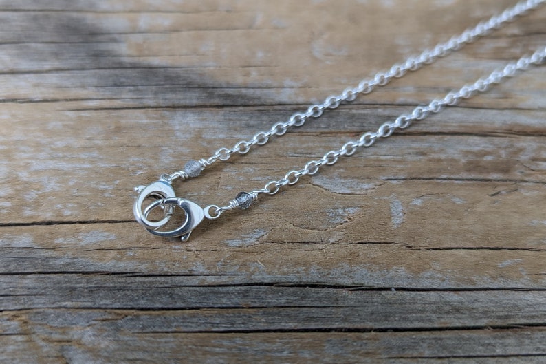 Sterling silver double clasp chain