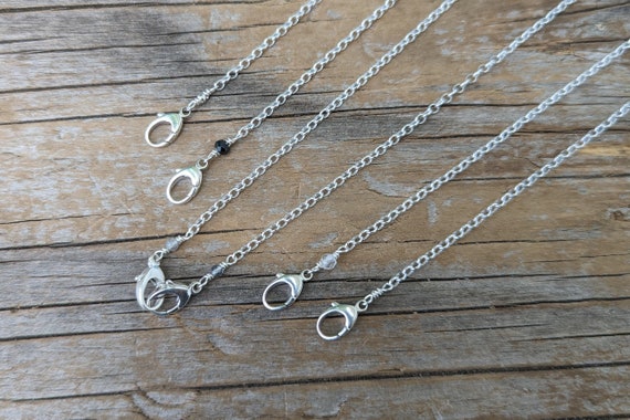 Sterling Silver Double Clasp Chain, Chain With Two Lobster Claws, Mama  Metal Chain, Custom Length Silver Chain 