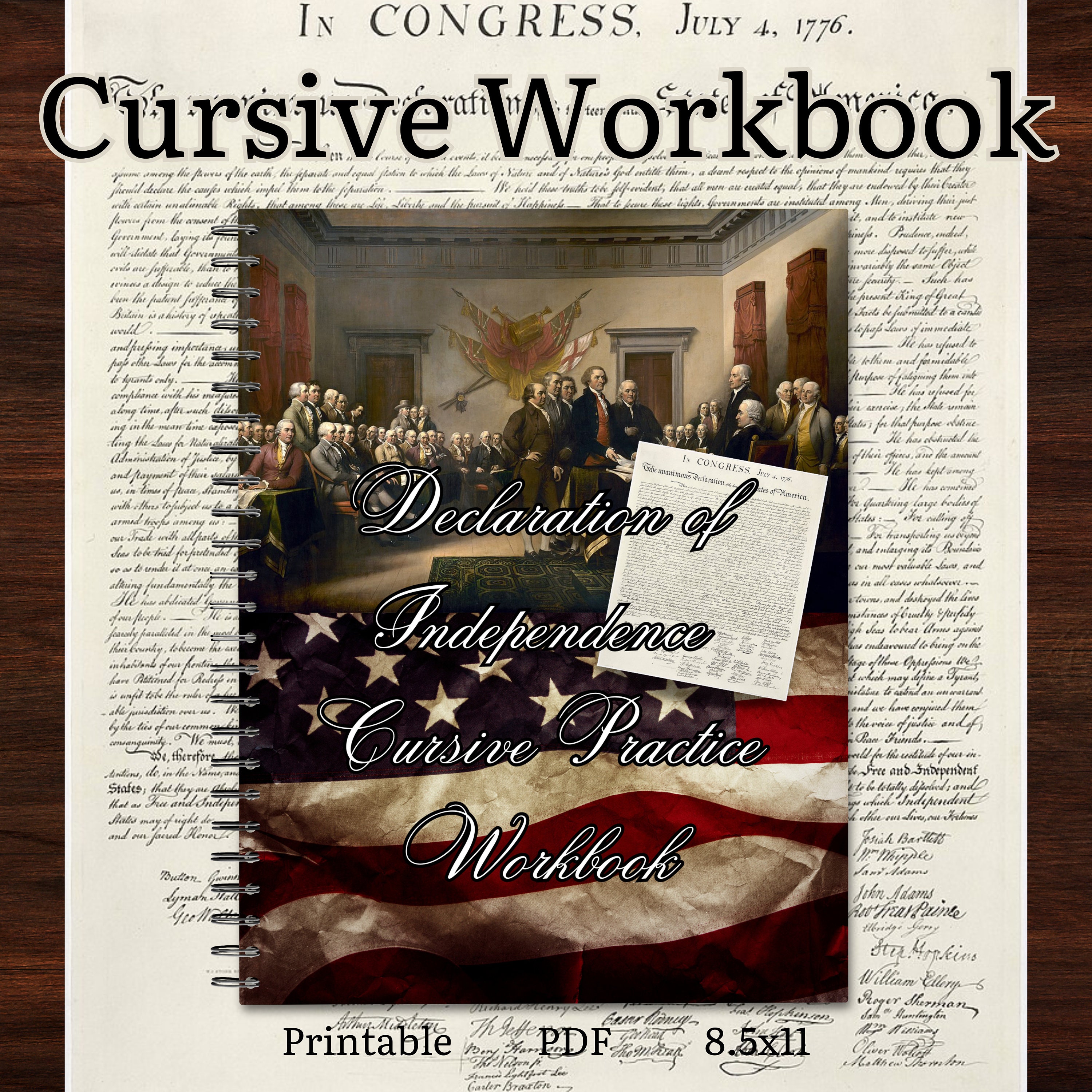 declaration of independence writing cursive