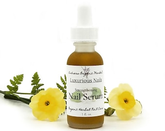 Organic Herbal Nail Serum for Stronger and Thicker Nails, Unscented Treatment for Nail Growth made with Plant Derived Ingredients