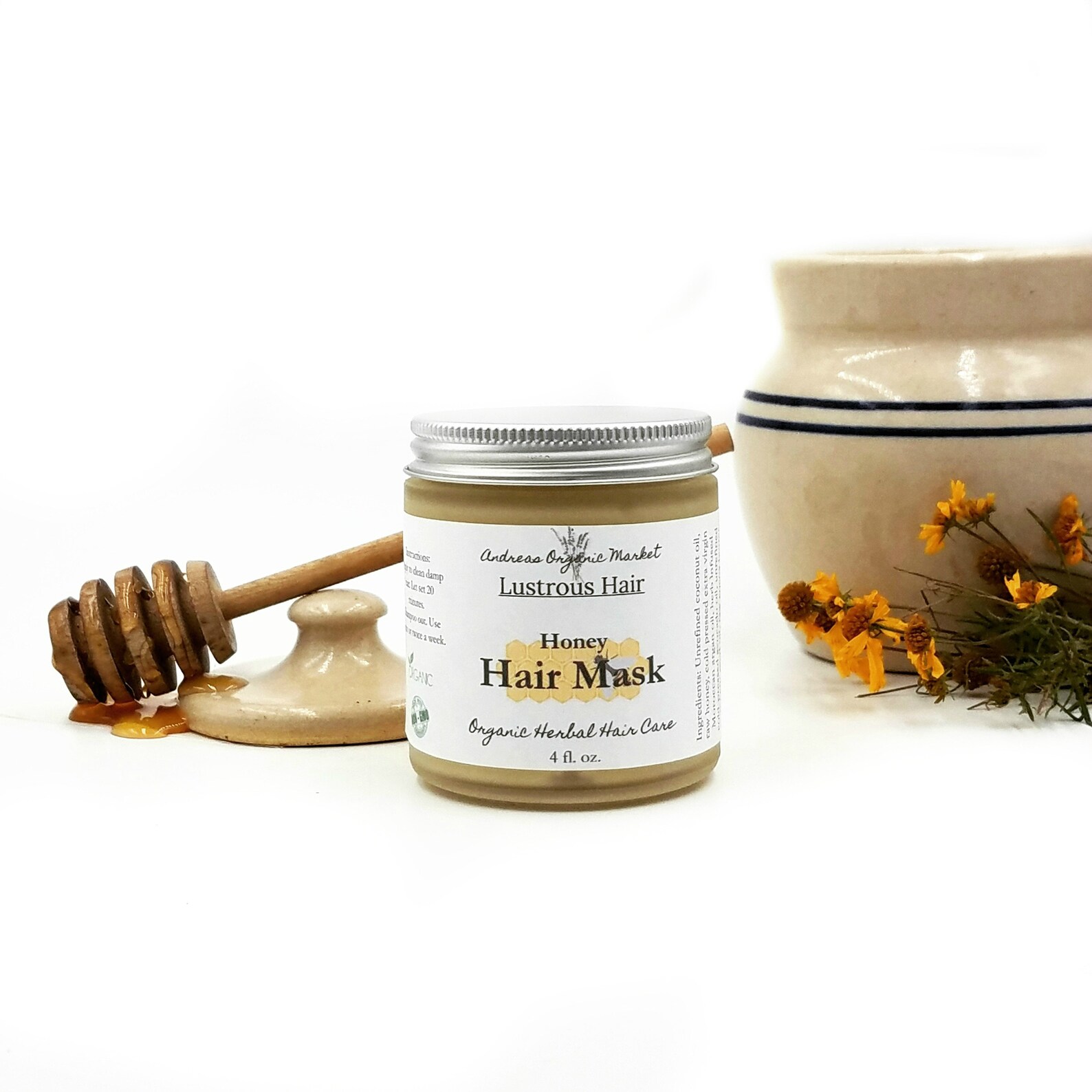 Organic Honey Hair Mask Deep Conditioner With Honey and Argan - Etsy