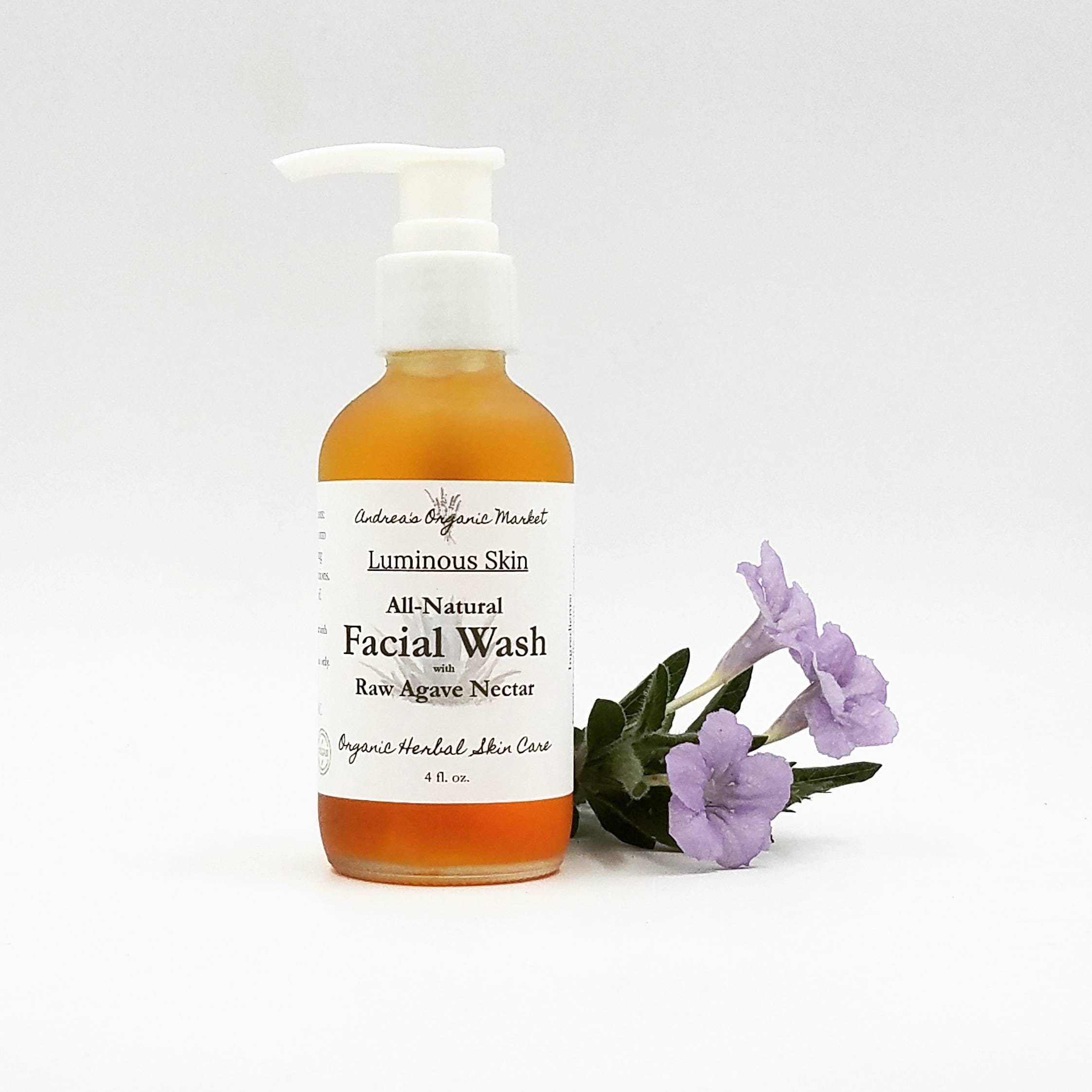 Organic Unscented Facial Wash Vegan Raw Blue Agave Facial Etsy