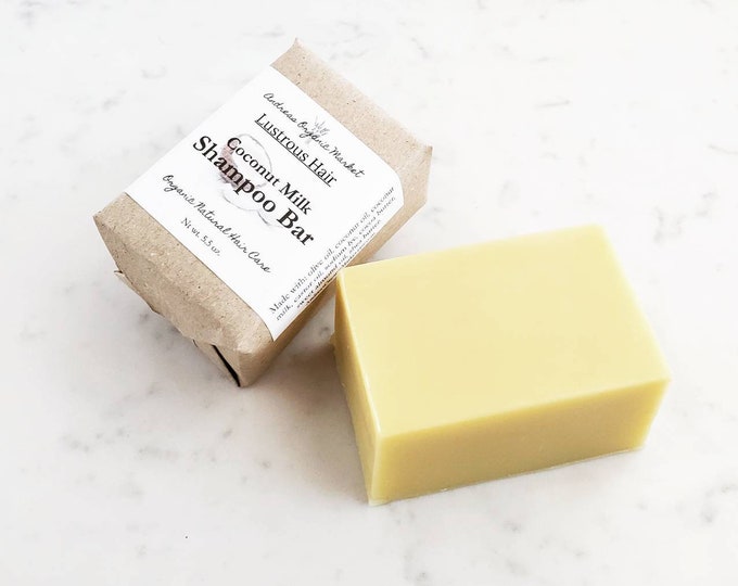 Organic Coconut Milk Shampoo Bar, Natural Unscented Shampoo Bar, Eco ...