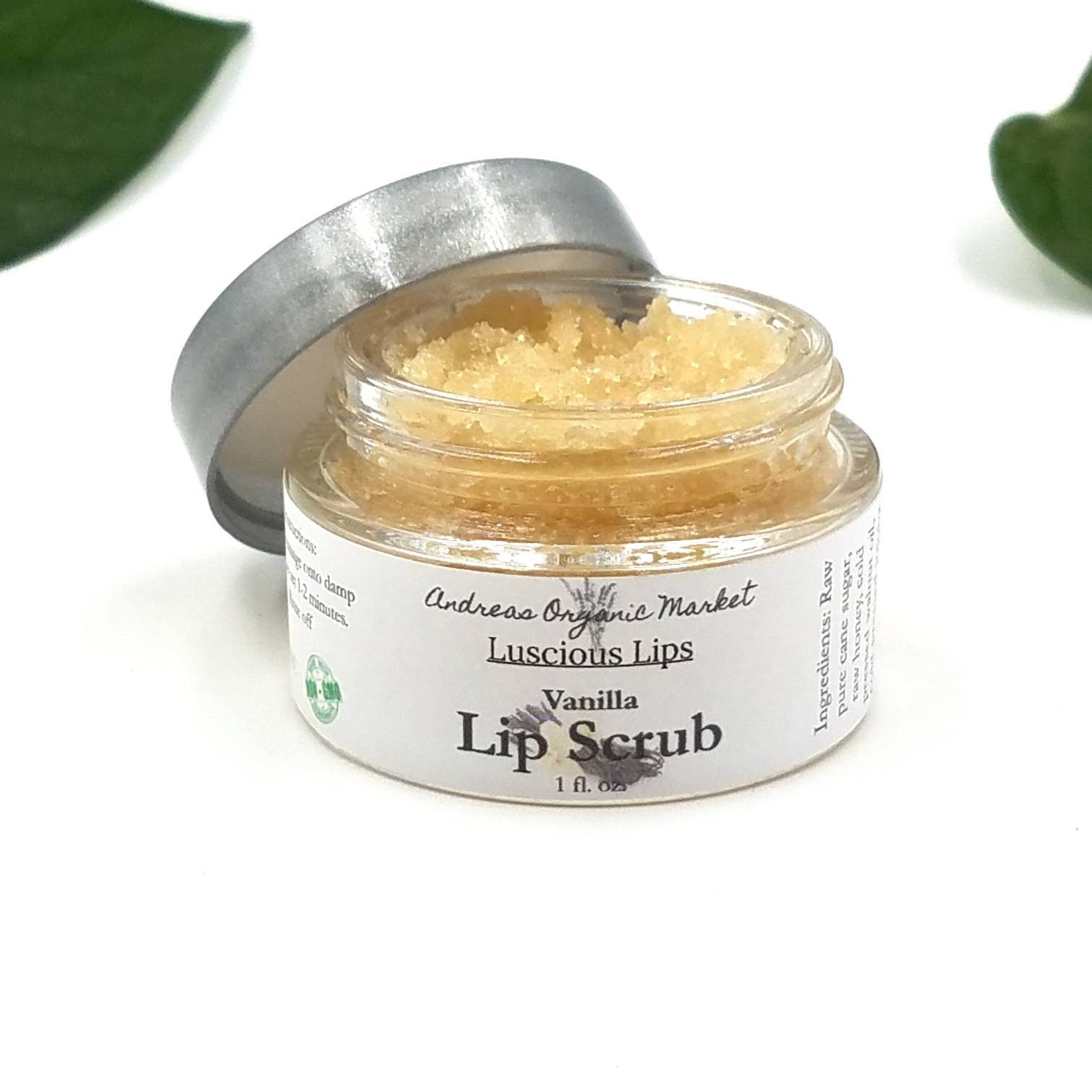 Organic Vanilla with Honey Lip Scrub Organic Sugar Scrub Etsy