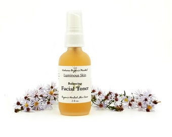 Organic Herbal Facial Toner, Vegan and Eco Friendly Face Refresher for All Skin Types
