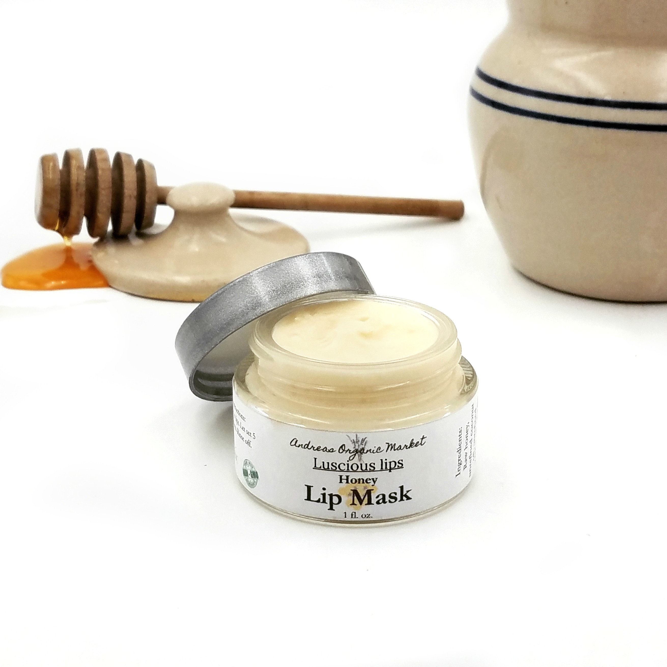 Organic Honey Moisturizing Lip Mask Natural Dry Lip Treatment Etsy