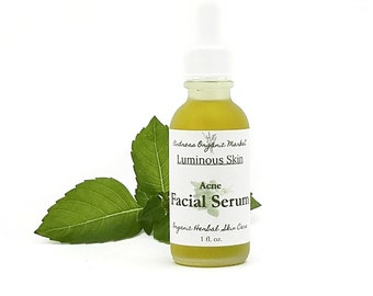 Organic Acne Serum, Blemished Skin Serum, Facial Care for Breakouts, Herbal Skin Serum, Problem Skin Product, Organic Skin Care, Eco Beauty