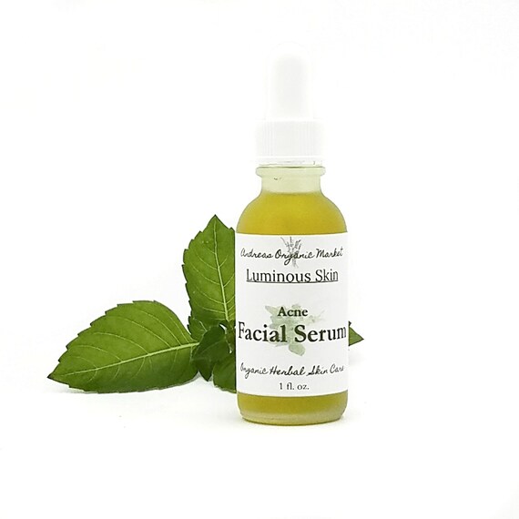 Organic Acne Serum, Blemished Skin Serum, Facial Care for Breakouts, Herbal Skin Serum, Problem Skin Product, Organic Skin Care, Eco Beauty