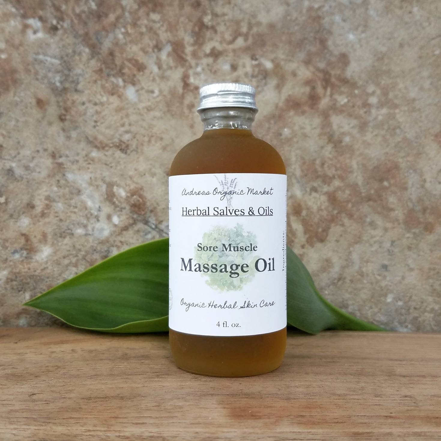 Organic Massage Oil For Sore Muscles Herb Infused Massage