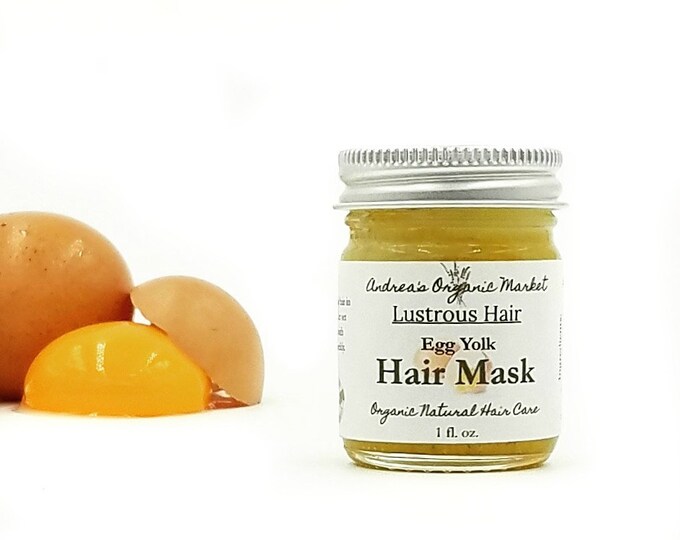 Organic Egg Yolk Hair Mask Sample, Hair Mask Mini, Trial Size Hair Mask