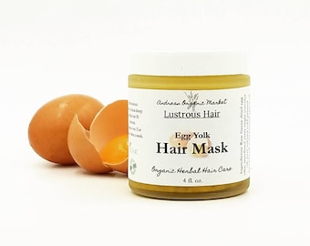Organic Egg Yolk Hair Mask, Deep Conditioner for Normal to Dry Hair and Curly Hair, Herbal Damage Repair Mask