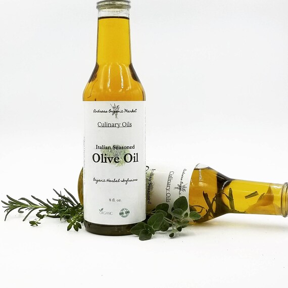 Organic Italian Herb Infused Olive Oil Organic Culinary Herb Etsy