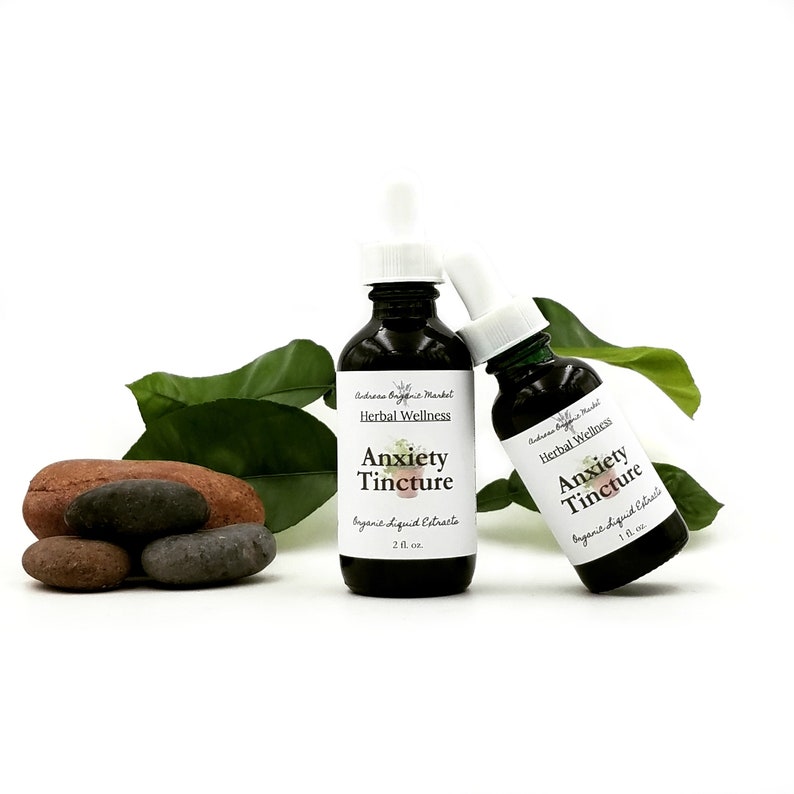 Organic Anxiety Tincture Natural Liquid Herbal Extract Etsy