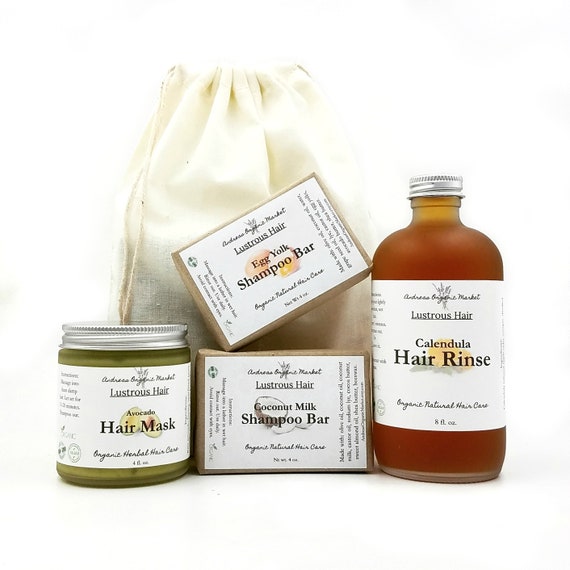 Organic Hair Care Essentials Set Gift For Her Eco Friendly Etsy