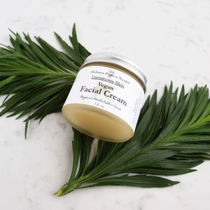 Organic Unscented Vegan Facial Cream, Natural Plant Based Face Moisturizer image 6