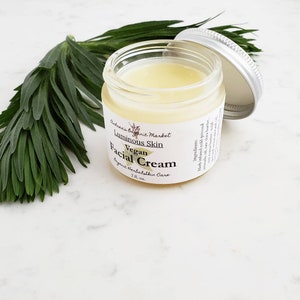 Organic Unscented Vegan Facial Cream, Natural Plant Based Face Moisturizer image 4