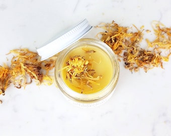 Organic Calendula Salve, Herbal Balm Infused with Calendula Flowers in Eco Packaging