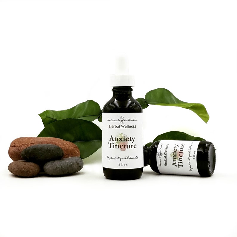 Organic Anxiety Tincture Natural Liquid Herbal Extract Etsy