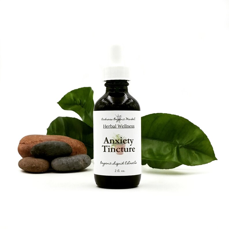 Organic Anxiety Tincture Natural Liquid Herbal Extract Etsy